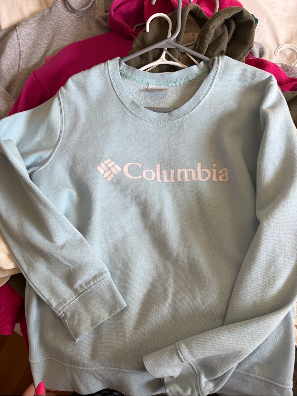 Columbia Light Blue Logo Crewneck Pullover